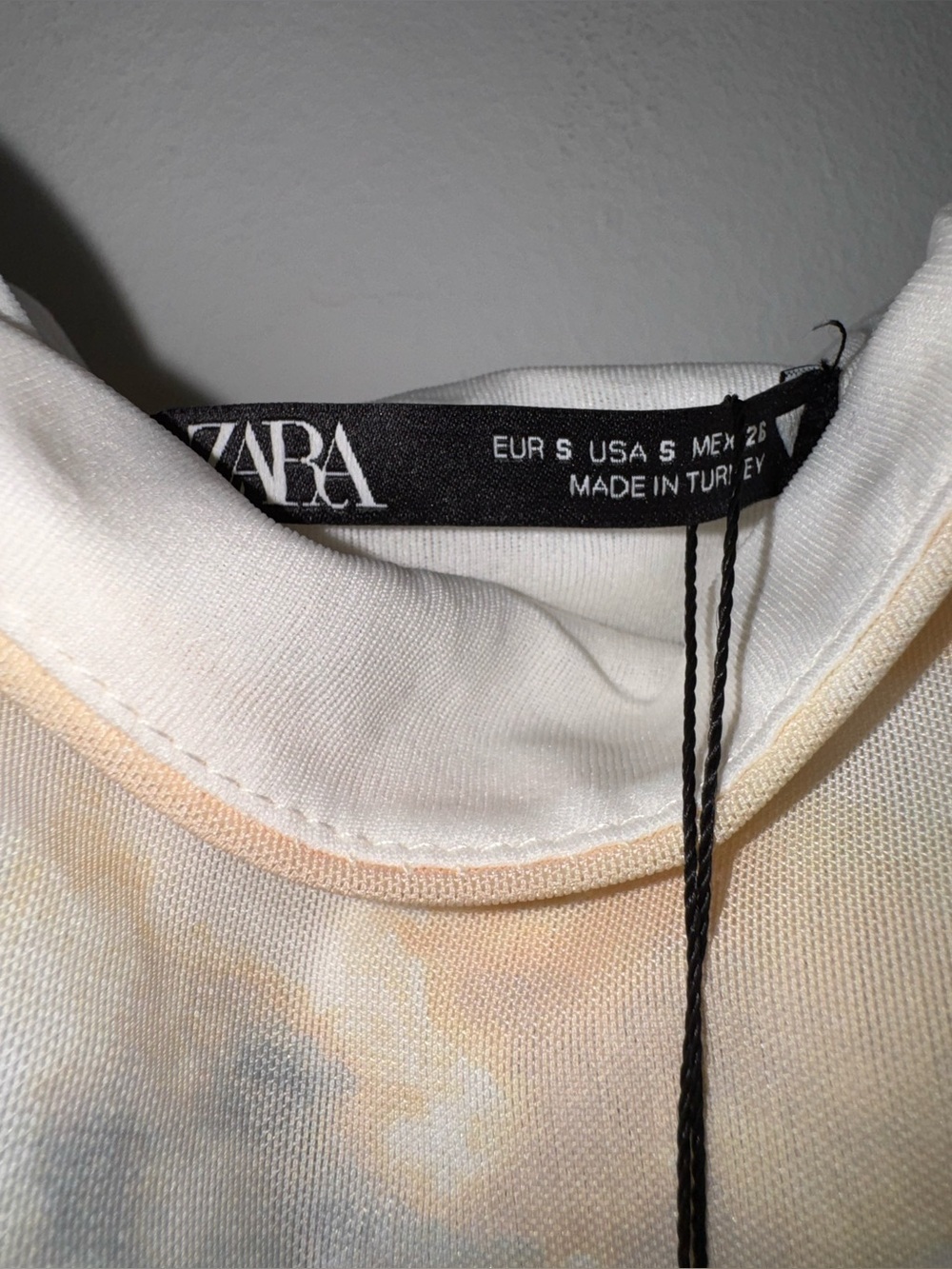 NWT ZARA STRAPLESS TULLE TOP TIE-DYE PRINT MULTICOLOR SIZE Small - Picture 8 of 9